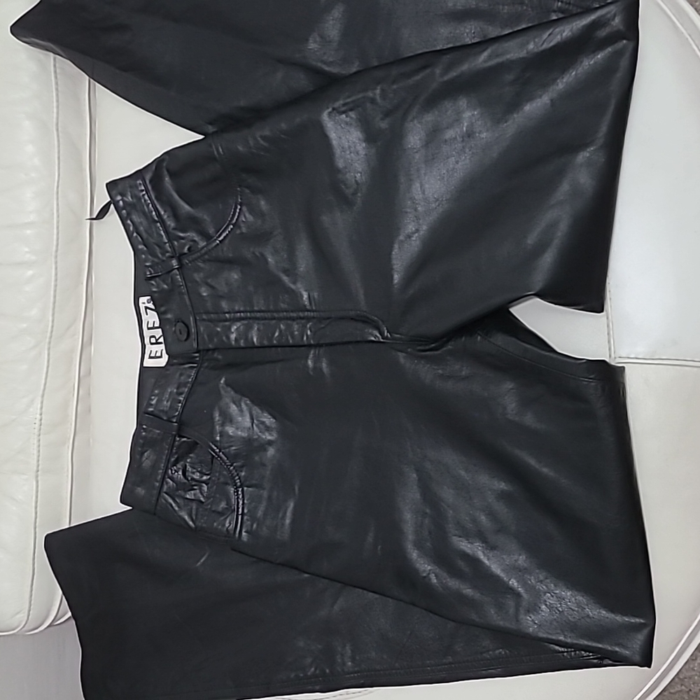 Vintage Black Leather Pants